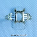 Emerald 8*6MM Solid 14Kt Yellow Gold Natural Diamo