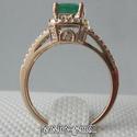 1.41Ct Octagon 7*5MM Solid 14Kt Rose Gold VS Natur
