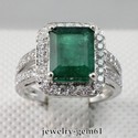 4.76Ct Emerald 10*8MM Solid 18Kt White Gold VS Nat