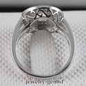 Oval 7*5MM Solid 14Kt White Gold Natural Diamond S