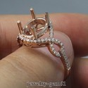 Oval 9*7MM Solid 14Kt Rose Gold Natural Diamond Se