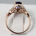 2.91Ct Oval 9*7MM Solid 14Kt R-Gold VS Natural Dia