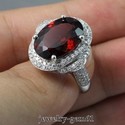 6.99Ct Oval Solid 14Kt White Gold Diamond SPARKLY 