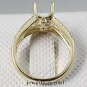 Emerald 8*6MM Solid 14Kt Yellow Gold Natural Diamo