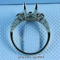 Emerald 8*6MM Solid 14Kt Yellow Gold Natural Diamo