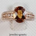2.2Ct Oval 9*7MM Solid 14Kt R-Gold VS Natural Diam