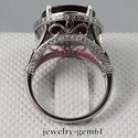 7.6Ct Oval 14*13MM Solid 14Kt W-Gold Natural Diamo