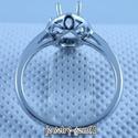 Pear 8*6MM Solid 18Kt White Gold Natural diamond S