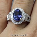 3.14Ct Oval 9*7MM Solid 14Kt W-Gold VS Natural Dia