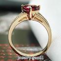 1.42Ct Trillion Cut 7*7MM Solid 14Kt Rose Gold VS 