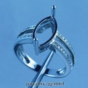 Specialty Marquise 12*7MM Solid 14Kt White Gold Na
