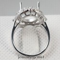 Oval 12*10MM Solid 14Kt White Gold VS Natural Diam