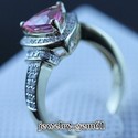 1.48Ct Trillion 7MM Solid 14K Y-Gold Pink Tourmali