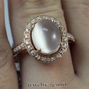 3.51Ct Oval 10*8MM Solid 14Kt Rose Gold VS Diamond