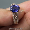 3.16Ct Oval 9*7MM Solid 14Kt R-Gold VS Natural Dia