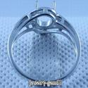 Oval 7*5MM Solid 14Kt White Gold Semi Mount Engage