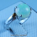 3.01Ct Round 10MM Solid 14Kt W-Gold Natural Wollo 