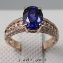 3.16Ct Oval 9*7MM Solid 14Kt R-Gold VS Natural Dia