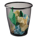 Onyx Round Mesh Wastebasket Steel Mesh 5 gal Black