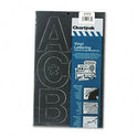 Press-On Vinyl Uppercase Letters Self Adhesive Bla