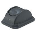 Rectangular Free-Swinging Plastic Lids Black