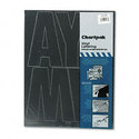 Press-On Vinyl Uppercase Letters Self Adhesive Bla