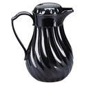 Poly Lined Carafe Swirl Design 40 oz. Capacity Bla