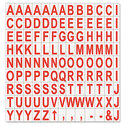 Interchangeable Magnetic Characters Letters Red 3/