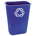 Large Deskside Recycle Container w/Symbol Rectangu