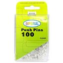 100Ct Push Pins Clear Case Pack 144