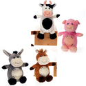 9" 4 Asst. Cuddle Farm Animals Case Pack 36