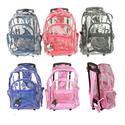 18" Clear Backpack On Wheels Case Pack 12