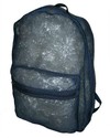 18" Mesh See-through Student Backpack - Navy Case 