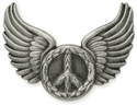 Antique Silver Concho 1-1/4" Screwback-Winged Peac