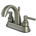 ELINVAR TWIN BRASS HANDLE 4 LAVATORY FAUCET-Satin 