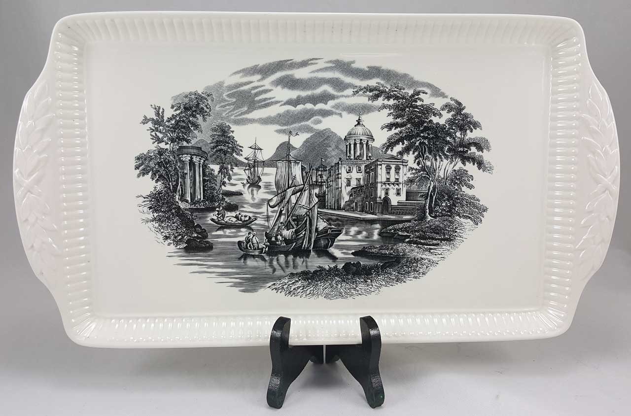 Wedgewood Lugano of Etruria Barlaston Black Lugano Tray Platter 1U5 ...