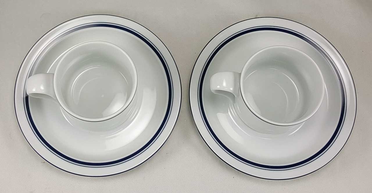 Dansk Bistro Christianshavn Blue Cup & Saucer (x2) 07304CL 07303CL ... Dansk Bistro Christianshavn Blue Cup & Saucer (x2) 07304CL 07303CL ...
