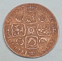 1743 UK Great Britain Silver Shilling Coin George 