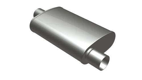 Magnaflow Exhaust Satin Stainless Steel Muffler Inlet//Outlet 2.5in//2.5in 13216