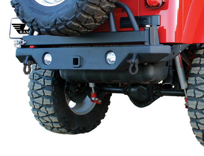 Details About Rampage 76610 Rear Recovery Bumper With Swing Away Tire Mount For 87 06 Wrangler