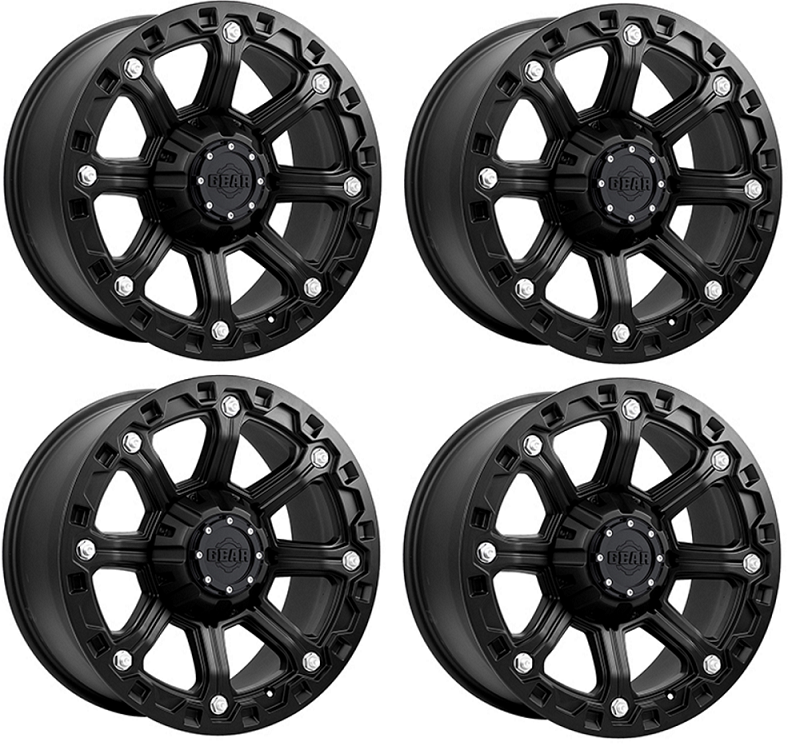 GearAlloy 718B BLACKJACK 718B-7900510 Set 4 Rims 17x9 +10mm Carbon Black