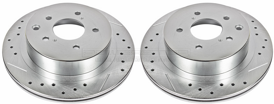 Power Stop JBR1576XPR Rear Evolution Drilled /& Slotted Rotor Pair