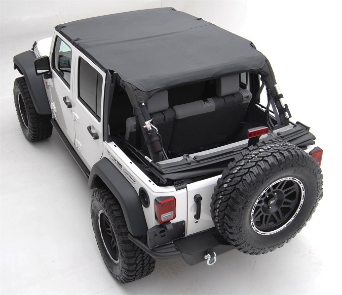 For Jeep Wrangler 97-06 Smittybilt Outback Extended Diamond Black Bikini Top
