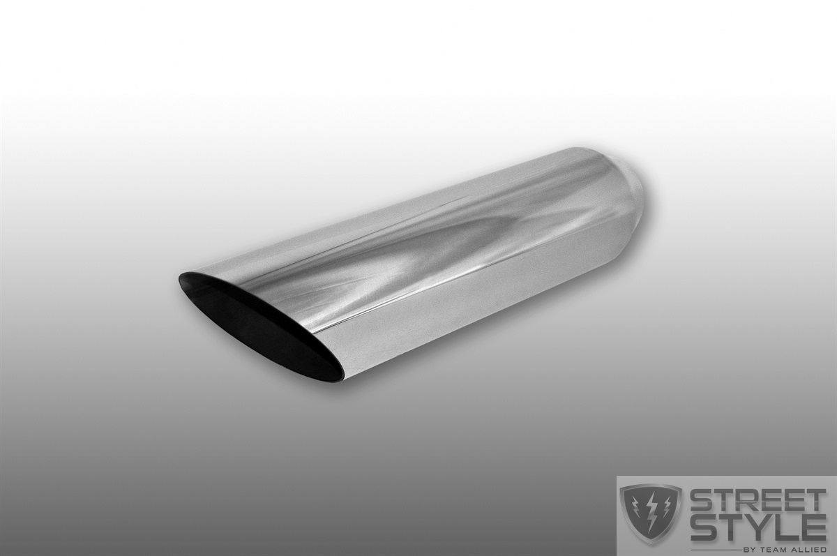16/" Long Black Stainless Steel Exhaust Tip 2.25/" Inlet 3/" Outlet