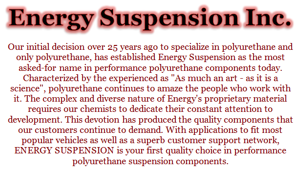 Energy Suspension 9.4102R Universal Mounts//Isolators