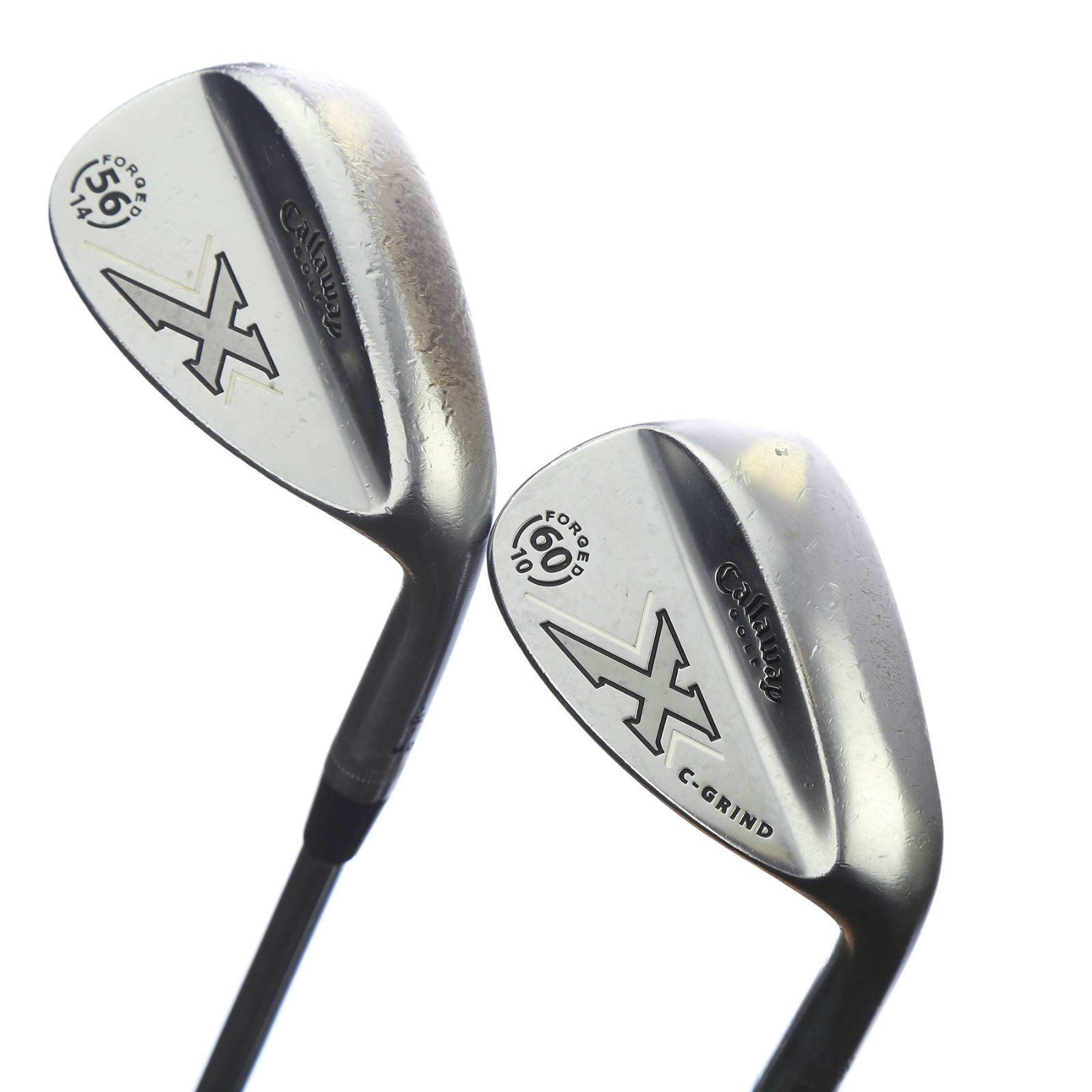 Callaway X Forged White Chrome 56° Sand & 60° Lob Wedge Set True Temper ...