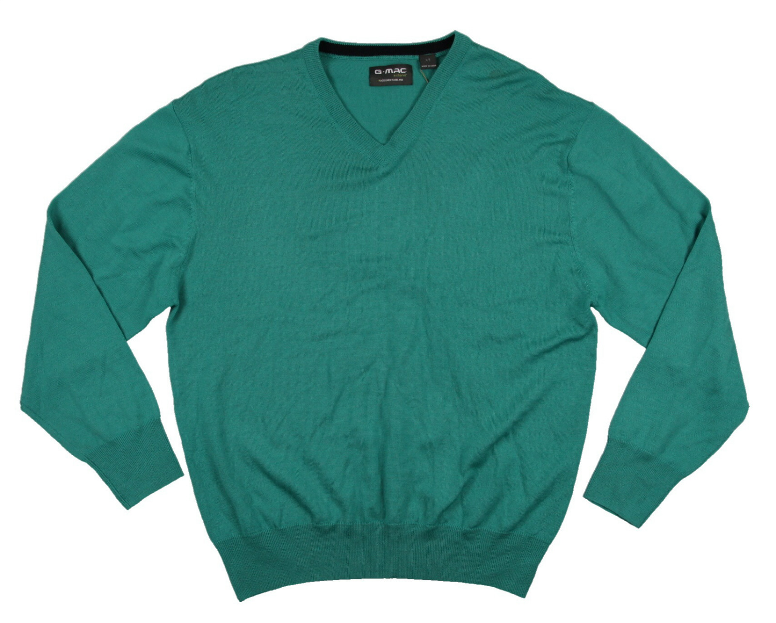 NEW Men's G-MAC by Kartel Troy Golf V-Neck Sweater, Size Large, Teal ...