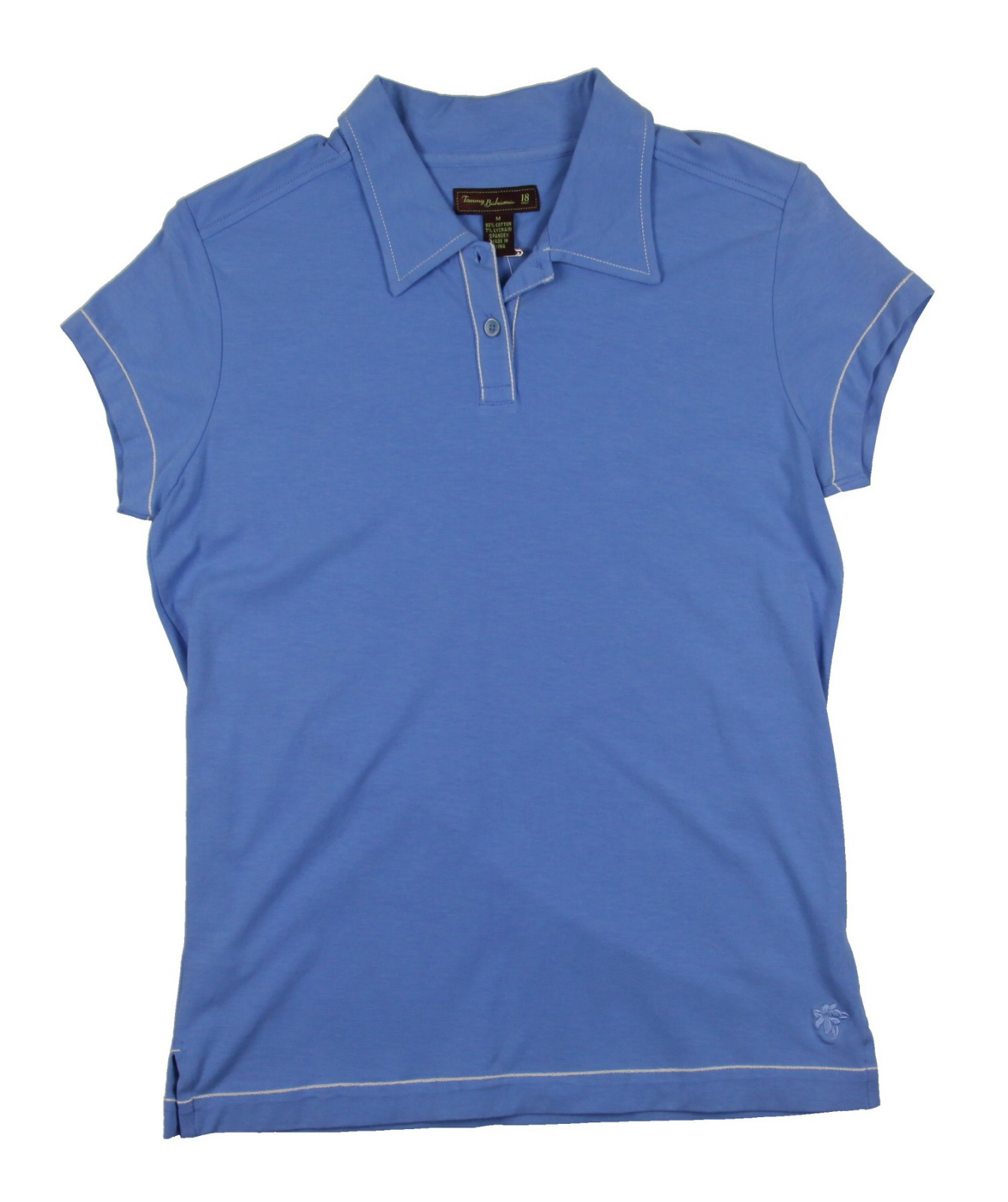 New Women's Tommy Bahama Pucker Up Short Sleeve Golf Polo Crete Blue ...