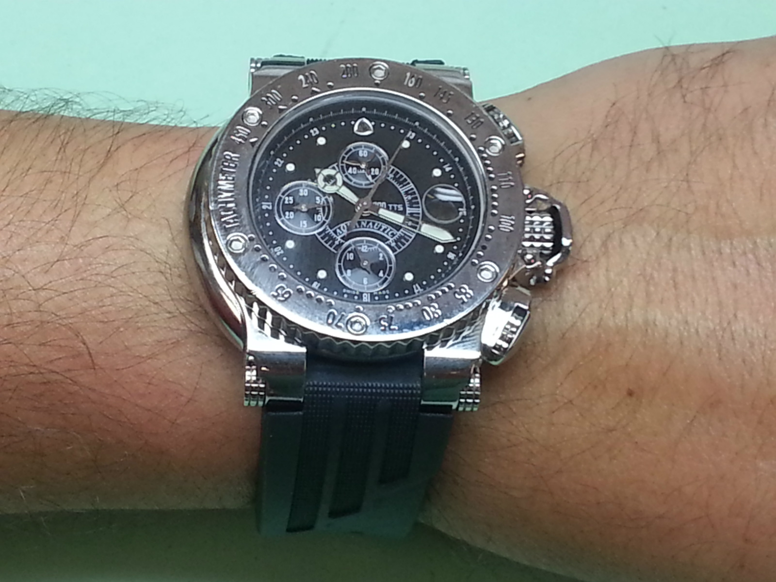 Men's Aquanautic King Cuda TTS Chrono Dive Auto in SS&Titanium on ...