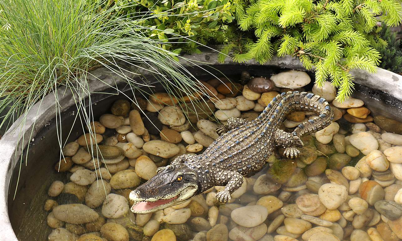 Outdoor Floating Alligator Pond Statue Décor Water Garden ... Outdoor Floating Alligator Pond Statue Dcor Water Garden